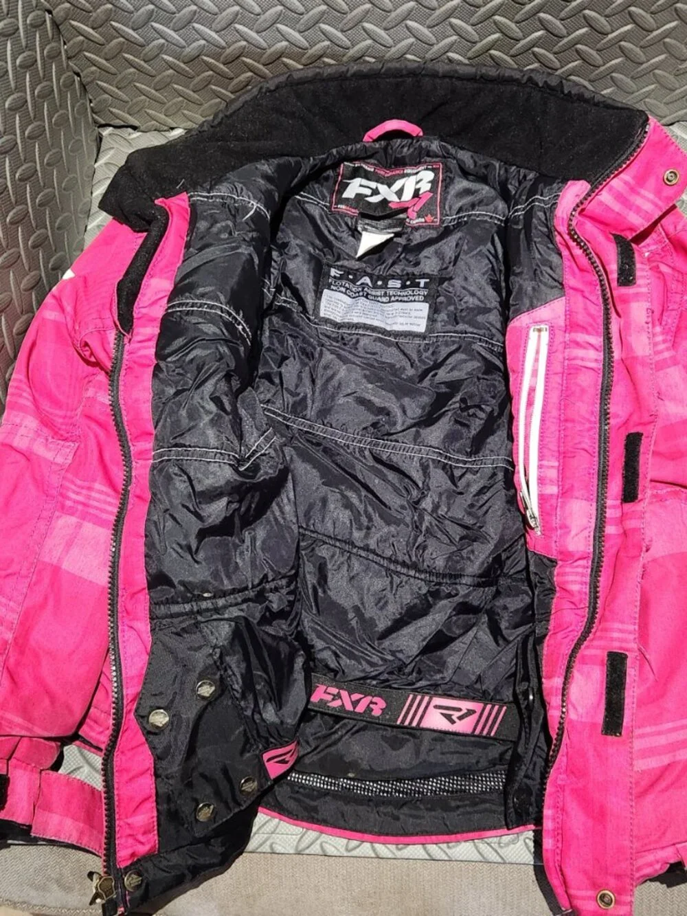 Girls size 10 FXR jacket, Pink